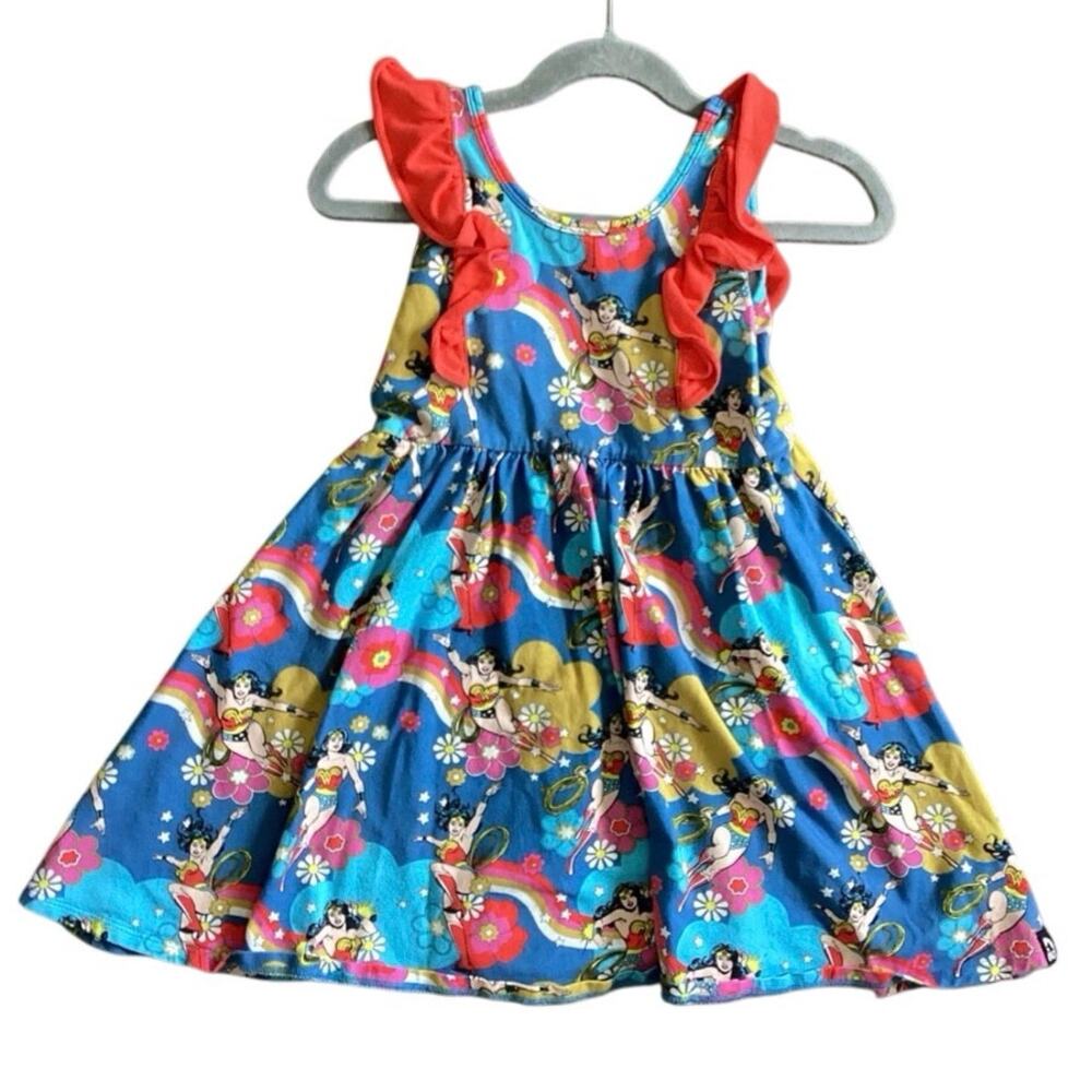 RAGS Wonder Woman Ruffle Tank Dress Size 5/6